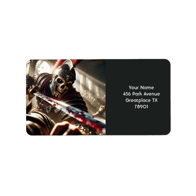 Fantasy Cute  Warrior Ancient Armour Label (Front)