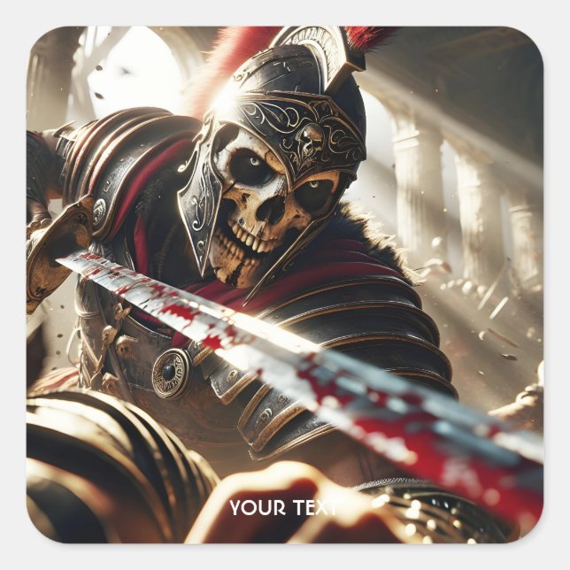 Fantasy Cute  Warrior Ancient Armour Square Sticker (Front)