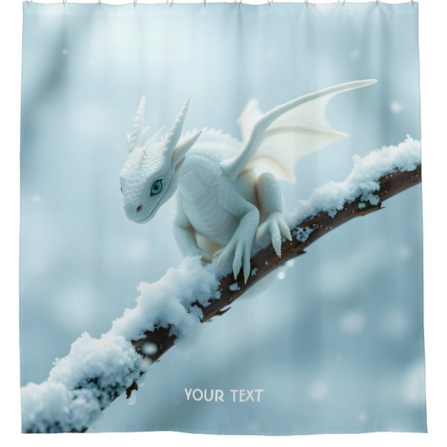 Fantasy Cute White Baby Dragon (Front)