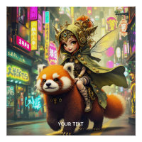 Fantasy Cute Wild Panda Ride
