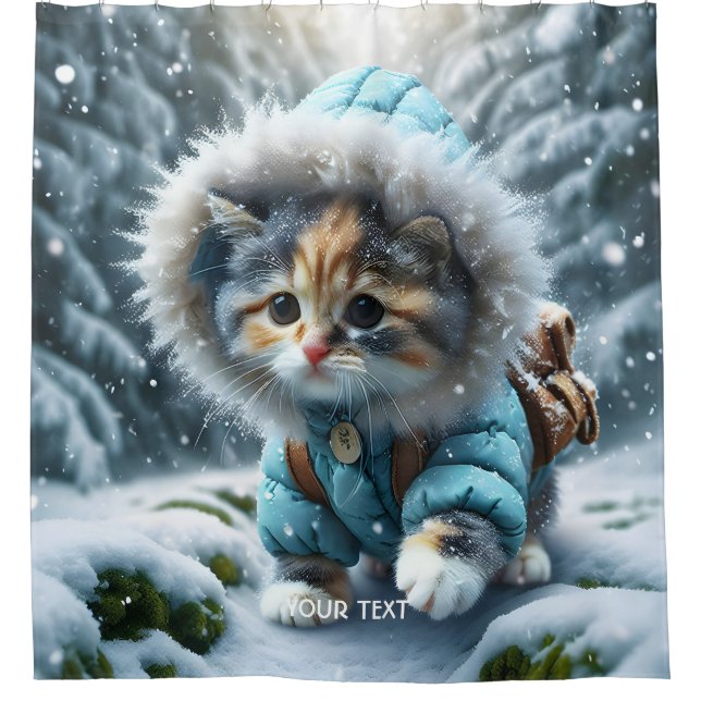 Fantasy Cute Winter Kitten Snow (Front)