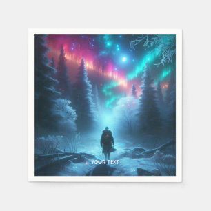 Fantasy Cute Winter Path Snow Napkin