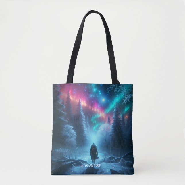 Fantasy Cute Winter Path Snow Tote Bag (Front)