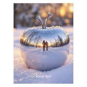 Fantasy Cute Winter Snow Apple Tablecloth