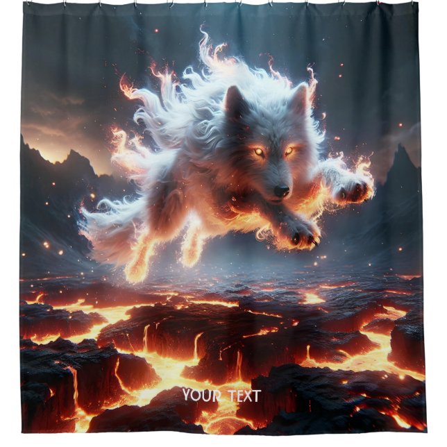 Fantasy Cute Wolf Lava Fire (Front)