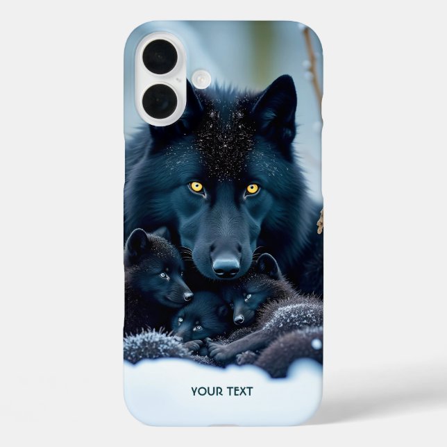 Fantasy Cute Wolf Two Pups Case-Mate iPhone Case (Back)