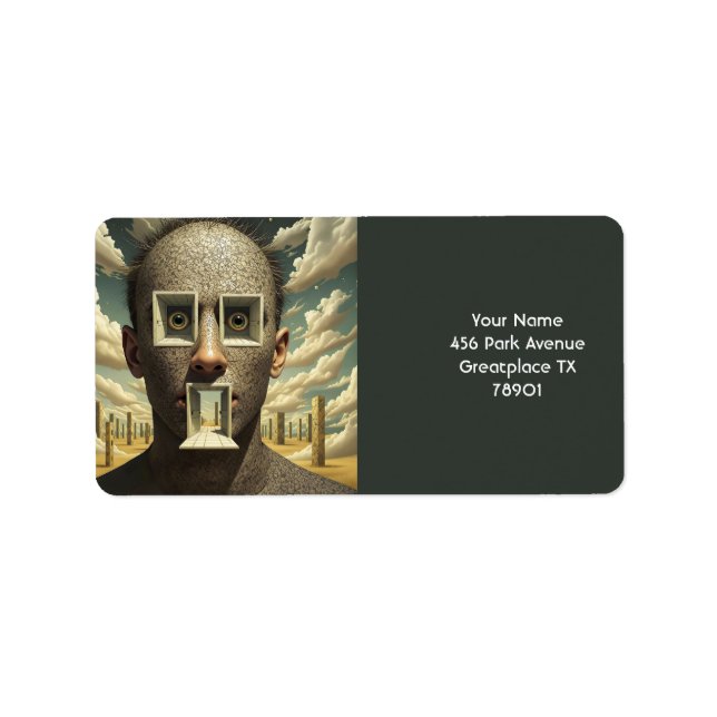 Fantasy Cute Wombat Kangaroo Koala Label (Front)