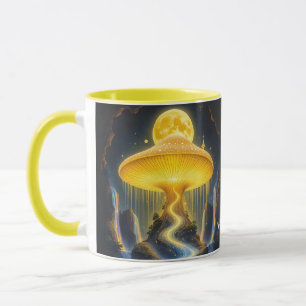 Fantasy Cute Yellow Ancient Mushroom Mug