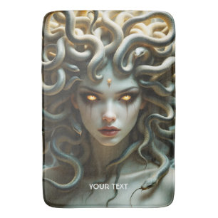 Fantasy Cute Yellow Eyes Snakes Bath Mat