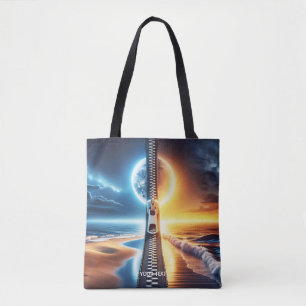 Fantasy Cute Zipper Night Day Tote Bag