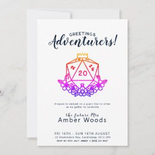 Fantasy / D&D Bachelorette Party  Invitation