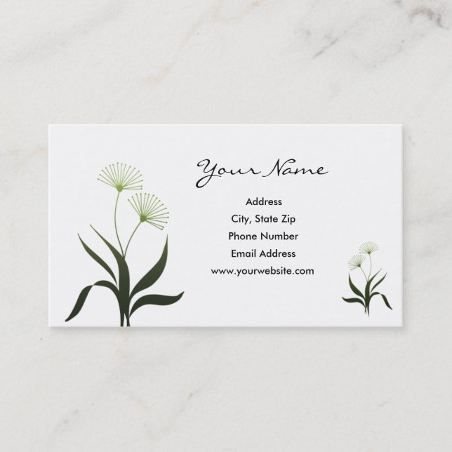 Fantasy Dandelions Business Cards (Front)