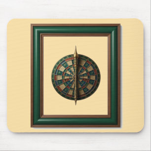 Fantasy Dart Board With Futuristic Dart Mouse Pad
