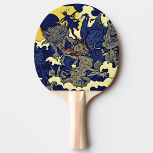 Fantasy Demons - Japanese Woodcut Style (3) Ping Pong Paddle
