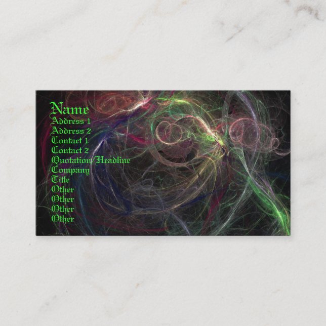 Fantasy Design Business Card Template (Front)