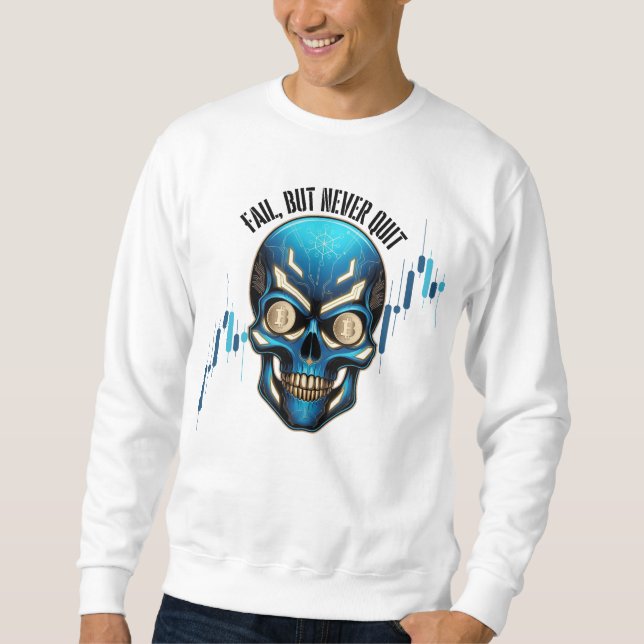Fantasy Design | Crypto Btc | Motivation | Blue Sweatshirt (Front)