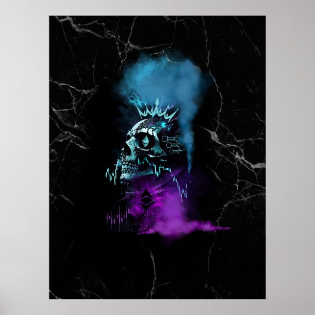 Fantasy Design | Cryptocurrency | Ethereum Marble Poster (Front)