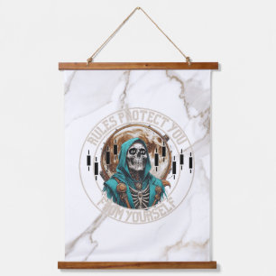 Fantasy Design Marble   Grim Reaper   Motivation Hanging Tapestry