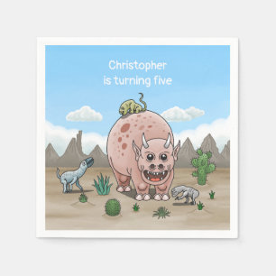 Fantasy dinosaur napkin