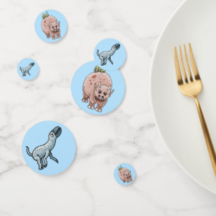 Fantasy dinosaurs confetti