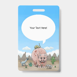 Fantasy Dinosaurs in the Desert Badge