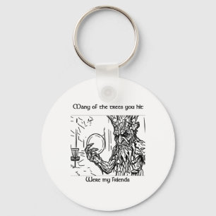 Fantasy Disc Golf Tree Ent Stylized Light Colours  Keychain