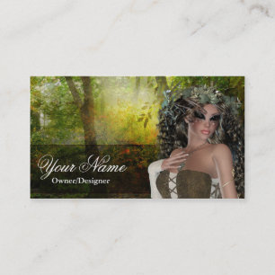 Fantasy Doe Brunette Woman Business Cards