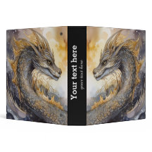 Fantasy dragon 3 ring binder