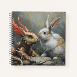 Fantasy Dragon and Rabbit Notebook