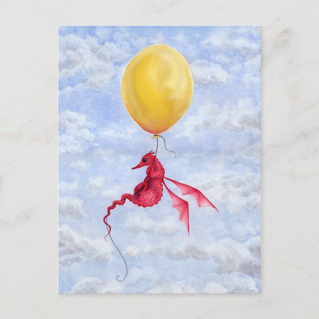 Fantasy Dragon Art Postcard - Up in the Air (Front)