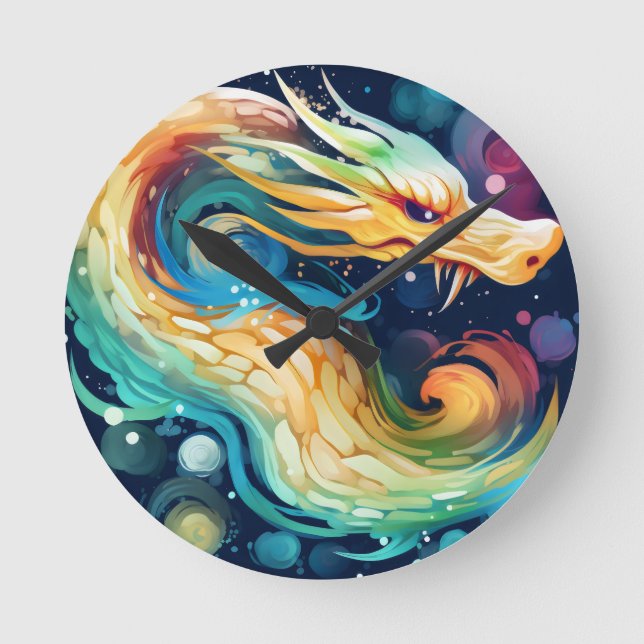 Fantasy Dragon Dream Animal 2 Round Clock (Front)