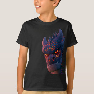Fantasy Dragon Face Kids T-Shirt Cool Dragon Gra