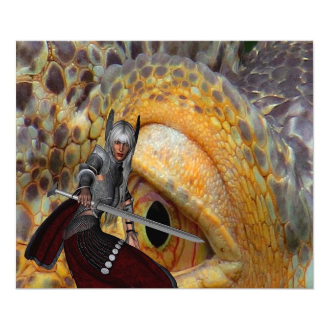 Fantasy Dragon Folk Tale Photo Print (Front)