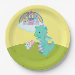 Fantasy Dragon Kids Party Paper Plate