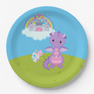 Fantasy Dragon Kids Party Paper Plate