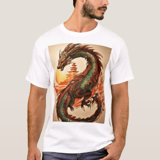 Fantasy Dragon T-Shirt – Unique Watercolor Art Tee