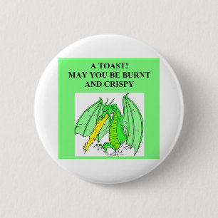 fantasy dragon toast 2 inch round button