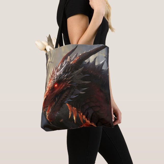 Fantasy Dragon Tote Bag (Close Up)