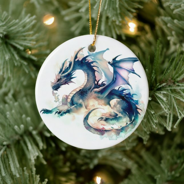 Fantasy dragon tree decor ceramic ornament (Tree)