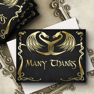 Fantasy Dragon Wedding Thank You Card