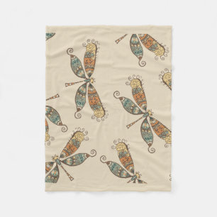 Fantasy Dragonfly Fleece Blanket
