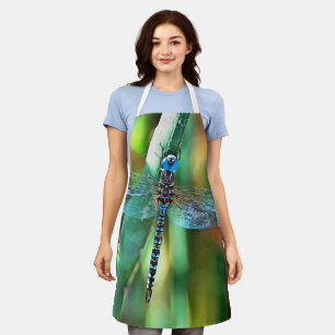 Fantasy Dragonfly In Turquoise and Black Apron