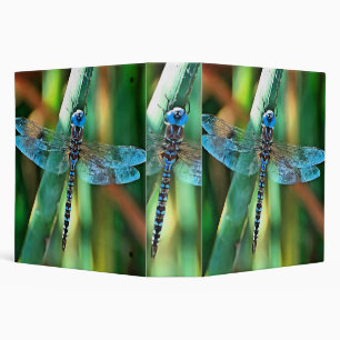 Fantasy Dragonfly In Turquoise and Black Binder