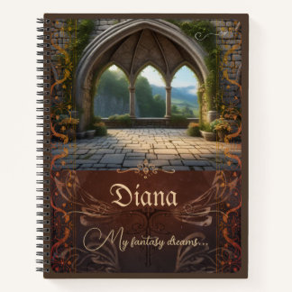 Fantasy dream castle landscape notebook