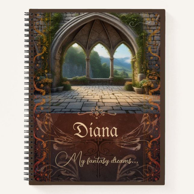 Fantasy dream castle landscape notebook (Front)