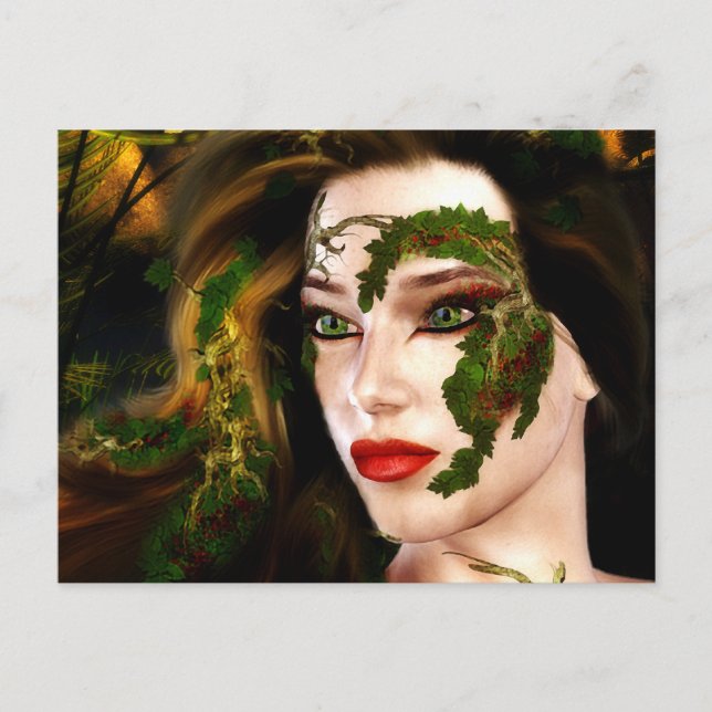 Fantasy Dryad of the Forest Postcard (Front)