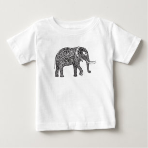 Fantasy Elephant Doodle Baby T-Shirt