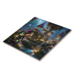Fantasy Elf  world Tile<br><div class="desc">Large (6" X 6") Gothic Hood who? Ceramic Tile Display your favorite photos, images, and quotes on this vibrant ceramic tile. You can use your custom tile as a trivet or to upgrade your home décor. Great for holiday, wedding, and office gifts. Dimensions: 6"l x 6"w; Thickness: 0.19" Weight: 8.5...</div>