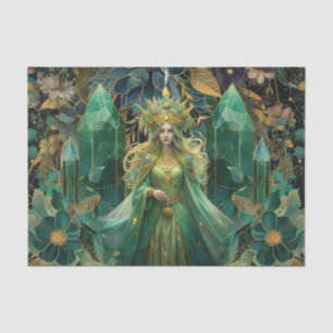 Fantasy Emerald Queens of the Forest Decoupage Tissue Paper