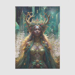 Fantasy Emerald Queens of the Forest Decoupage Tissue Paper